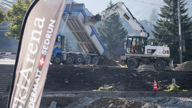 Le chantier a été lancé officiellement lundi. [Keystone - Urs Flueeler]