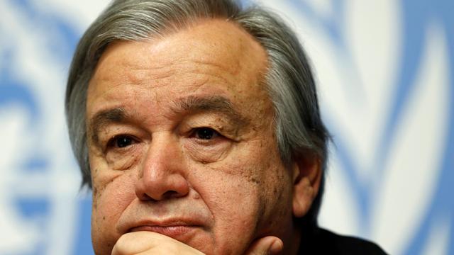 Le haut commissaire de l'ONU aux réfugiés (HCR) Antonio Guterres désigné secrétaire général de l'ONU. [REUTERS - Denis Balibouse]