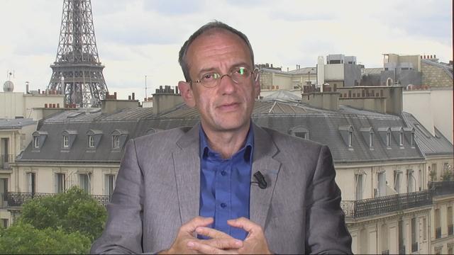 Frédéric Encel, lors de l'entretien accordé à la RTS, ce mercredi 29 juin 2016.