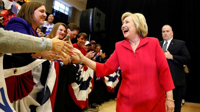 Hillary Clinton en campagne à Lexington, dans le Kentucky. [Aaron P. Bernstein]