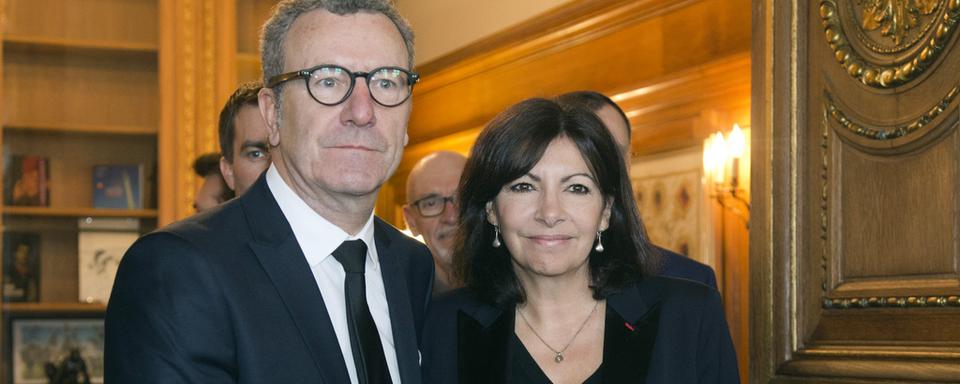 Yvan Mayeur et Anne Hidalgo, maires de Bruxelles et de Paris. [Jacques Brinon]