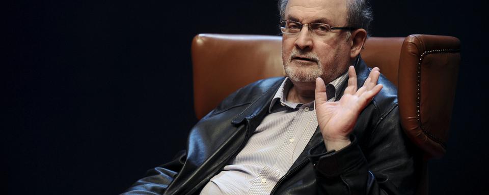 Salman Rushdie en 2015 lors de la présentation de son dernier livre. [Eloy Alonso]