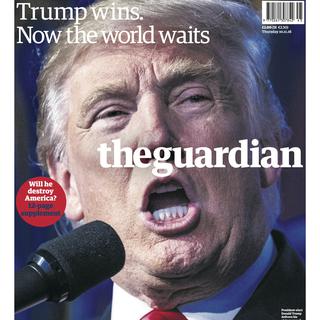 La une du Guardian au lendemain de l'élection de Donald Trump. [Twitter/Guardian]