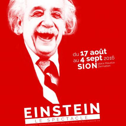 L'affiche de "Einstein le spectacle". [agenda.culturevalais.ch]