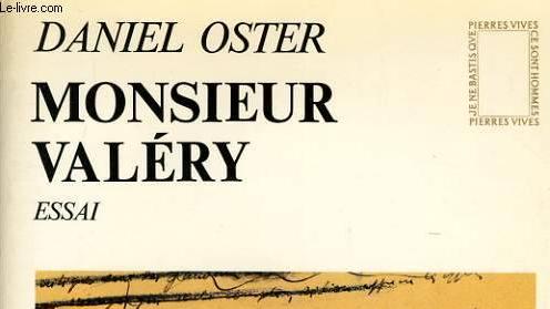 La couverture du livre "Monsieur Valéry" de Daniel Oster. [Editions du Seuil]