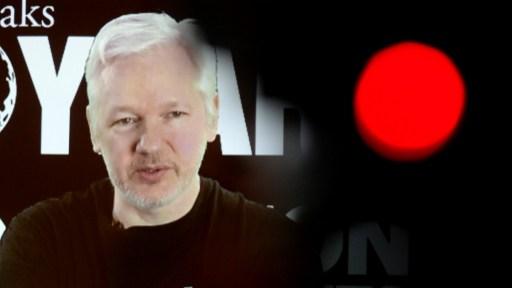 Le fondateur de Wikileaks, Julian Assange, lors d'une vidéo conférence le 4 octobre 2016. [AFP - MAURIZIO GAMBARINI]