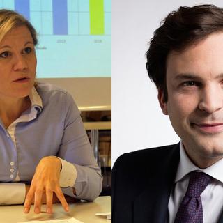 Silvia Steidle (PLR) et Guillaume Barazzone (PDC) [Alain Arnaud//Gaetan Bally]