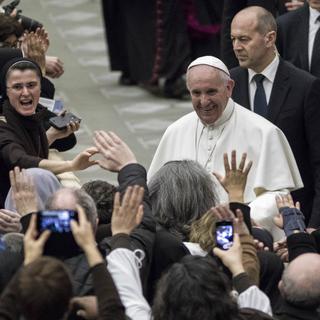 Le pape François a reçu 4000 personnes consacrées du monde entier. [NurPhoto / AFP - Giuseppe Ciccia]
