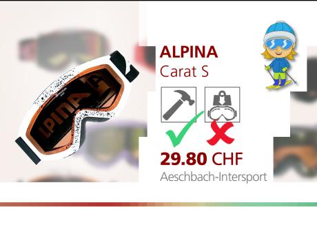 Masque de ski pour enfant Carat S d'Alpina. [ABE / RTS]