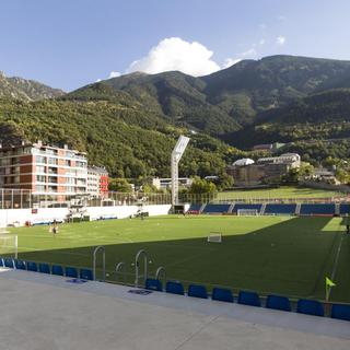 Le stade Nacional d'Andorre, un stade atypique où évoluera la Suisse lundi.