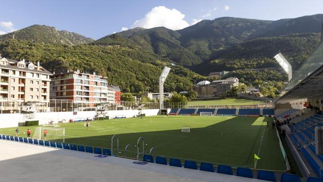 Le stade Nacional d'Andorre, un stade atypique où évoluera la Suisse lundi.