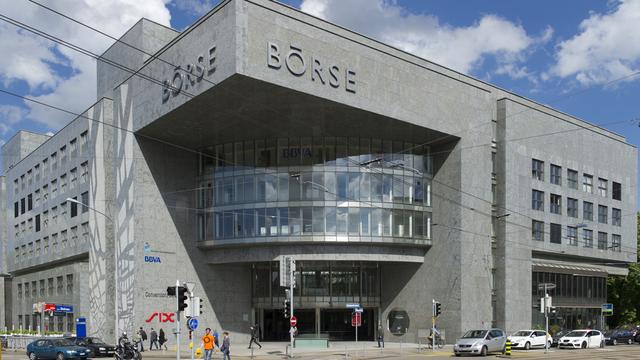 Le siège de la Bourse suisse à Zurich. [KEYSTONE - Anthony Anex]