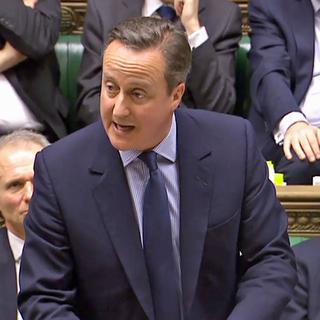 David Cameron, ce mercredi après-midi devant la Chambre des communes. [PRU/AFP]