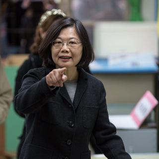 Tsai Ing-wen pourrait être la première présidente taïwanaise. [Keystone - Jérôme Favre]
