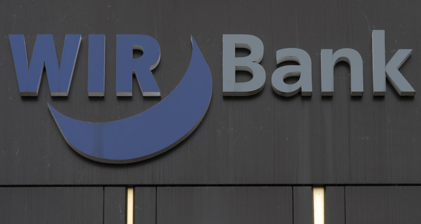Le logo de la banque WIR. [Keystone - Georgios Kefalas]