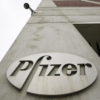 Le logo de Pfizer. [key - AP Photo/Mark Lennihan]