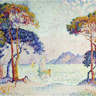 Paul Signac, "Juan-les-Pins" (détail), 1914. [Fondation de l'Hermitage, Lausanne]