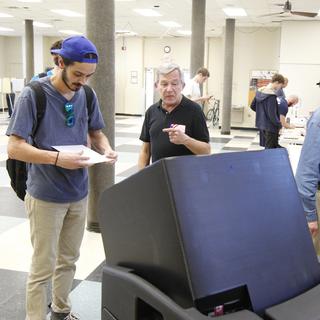 Une machine à voter aux Etats-Unis. [afp - John Sommers II / GETTY IMAGES NORTH AMERICA]