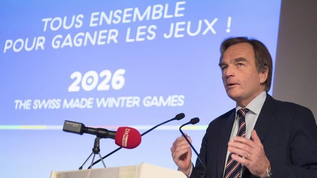 Jean-Philippe Rochat, vice-président de Swiss Ski, avait présenté la candidature "The Swiss Made Winter Games" en mai. [Gillieron]