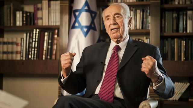 Shimon Peres, durant une interview en juillet 2014.