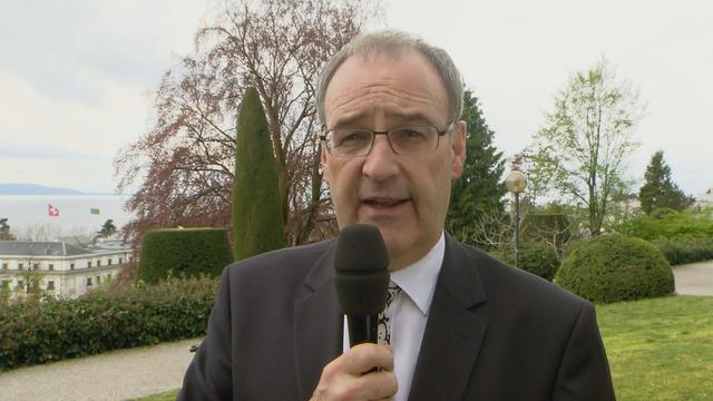 Le conseiller fédéral Guy Parmelin interviewé par la RTS [RTS]