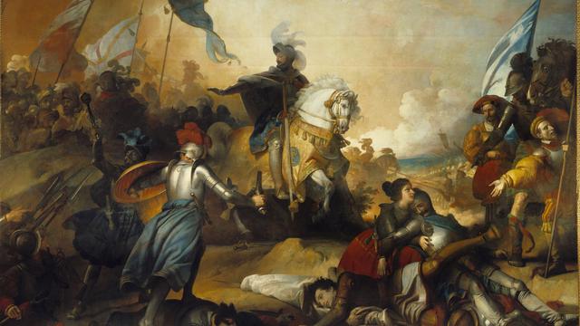 Représentation de la bataille de Marignan, en 1515, par le peintre Alexandre Fragonard (1780-1850). [AFP - Josse/Leemage]