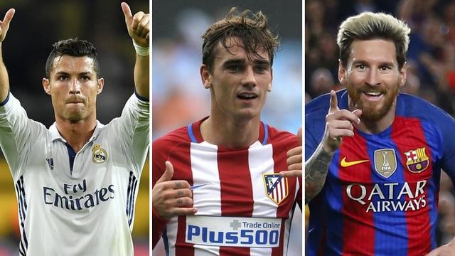 Ronaldo, Griezmann et Messi sont les têtes d'affiche de la liste. [M.Meissner/Lavandeira/F.Seco]