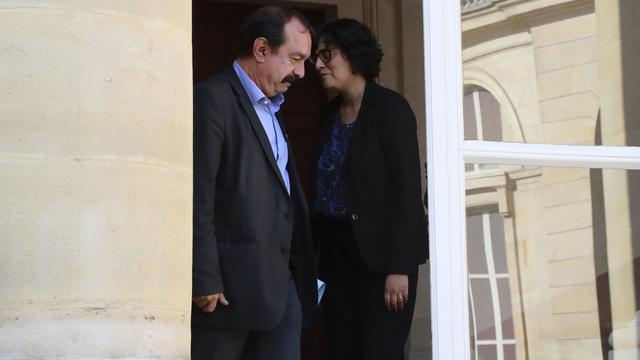 Philippe Martinez a rencontré Myriam El Khomri. [afp - Jacques Demarthon]