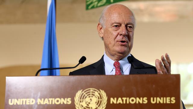 Staffan de Mistura se montre optimiste. [Denis Balibouse]