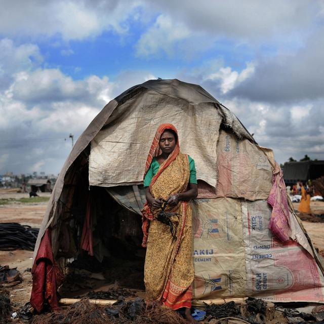 Réfugiée climatique à Dhaka, au Bangladesh [Munir uz Zaman]