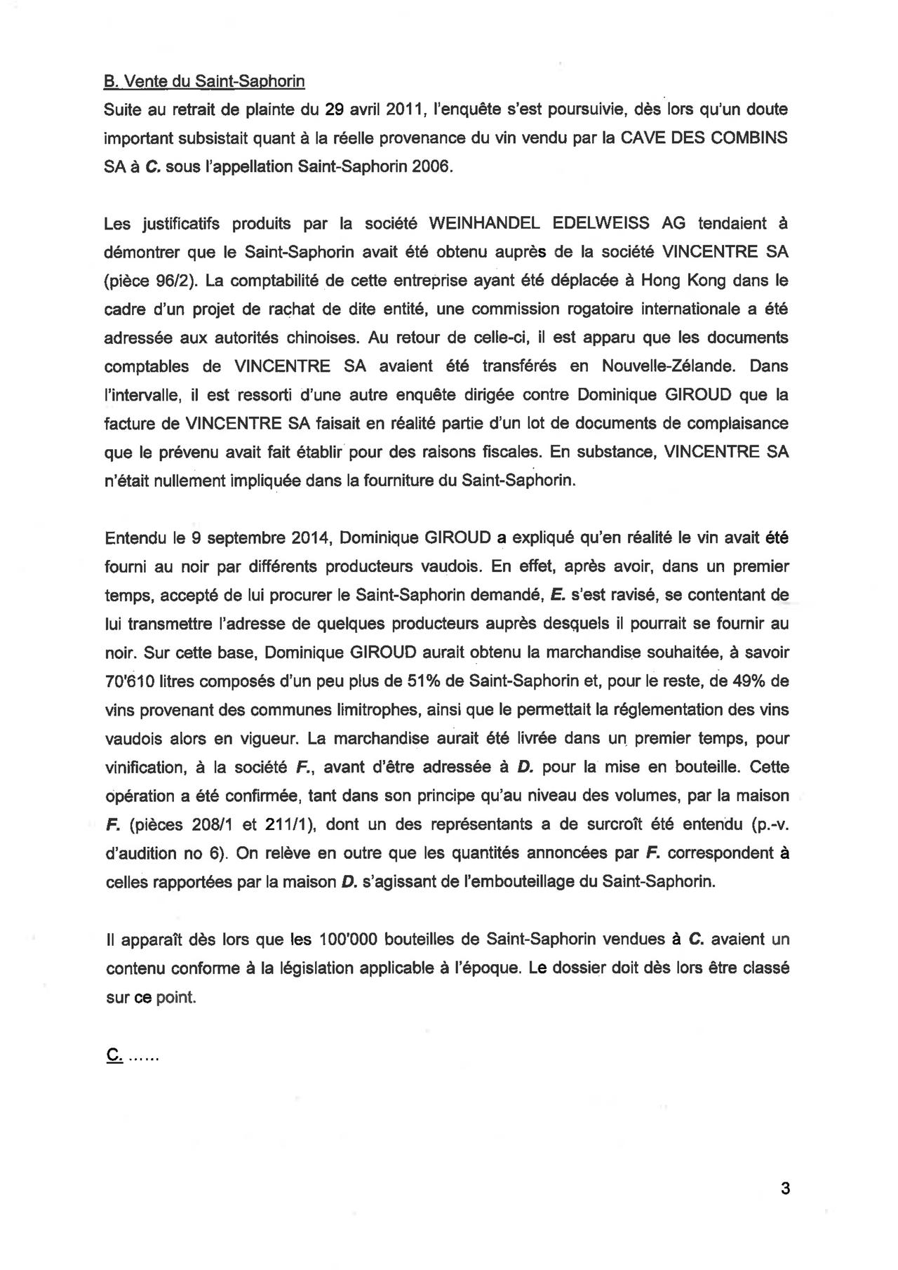 Ordonnance de classement, page 3