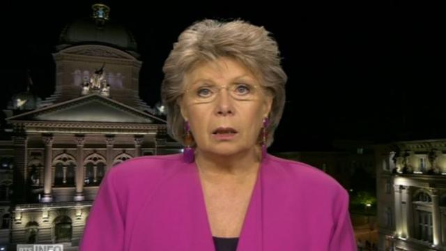 Pour Viviane Reding, "les Anglais n'ont jamais vraiment été Européens". [RTS - DR]