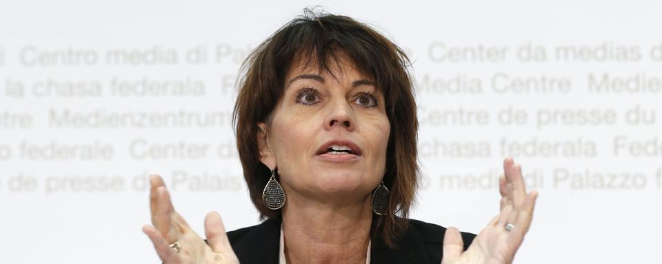 La conseillère fédérale Doris Leuthard. [Keystone - Peter Klaunzer]