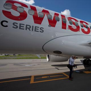 Le premier avion Bombardier pour la compagnie aérienne Swiss. [Reuters - Christinne Muschi]
