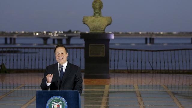 Le président panaméen Juan Carlos Varela lors de son allocution mercredi soir. [Reuters - Carlos Jasso]