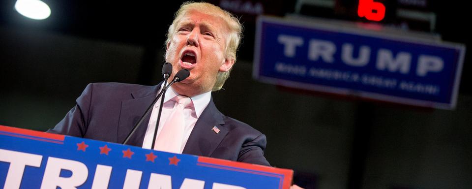 Donald Trump à l'Université de Valdosa à la veille du Super Tuesday. [AP Photo - Andrew Harnik]