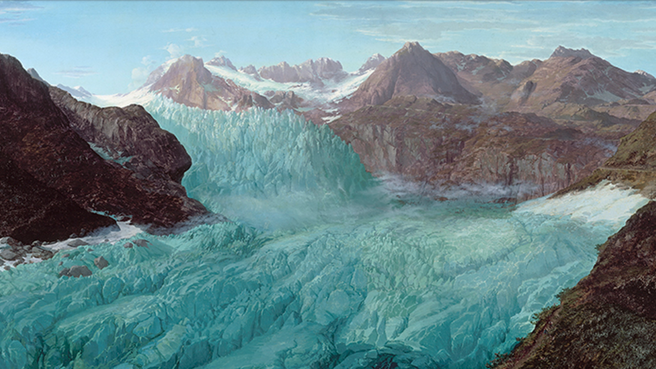 Le Glacier du Rhône, par Kaspar Käsli (1878). [© Heinz Preisig, Michel Martinez (fondation Pierre Arnaud)]