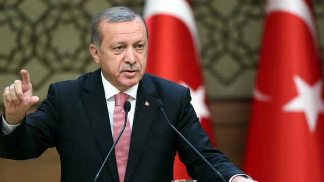 Le président Erdogan proche notamment aux Européens leur manque de soutien après le putsch manqué. [Presidential Press Service/AP/Keystone - Kayhan Ozer]