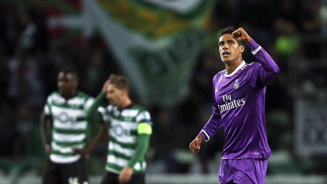 Premier buteur de la soirée, Raphaël Varane a inscrit sa 2e réussite de la saison en CL. [Keystone - Manuel De Almeida]