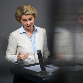 La ministre de la Défense allemande Ursula von der Leyen. [Keystone - Bernd von Jutrczenka]
