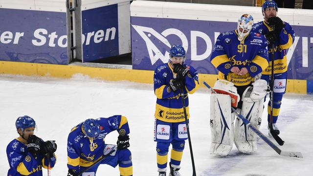 Le parcours du HC Davos s'arrête donc bien plus tôt que lors de la saison passée. [Gian Ehrenzeller]