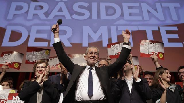 Alexander Van der Bellen est le nouveau président autrichien. [keystone - AP Photo/Matthias Schrader]