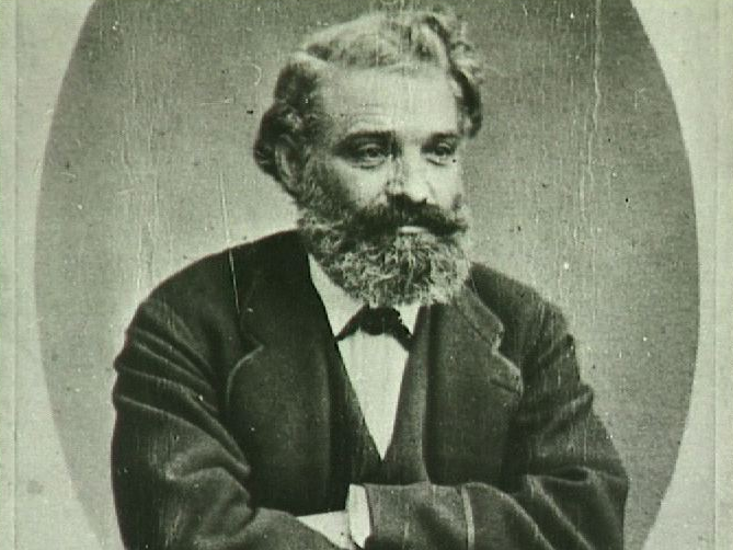 Portrait du genevois Louis Favre, constructeur du premier tunnel ferroviaire du Gothard. [RTS]