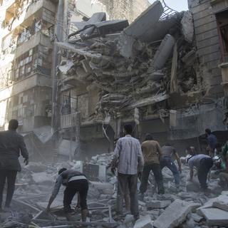 La Syrie reste la proie des armes et des bombes, surtout la ville d'Alep. [AFP - Karam Al-Masri]
