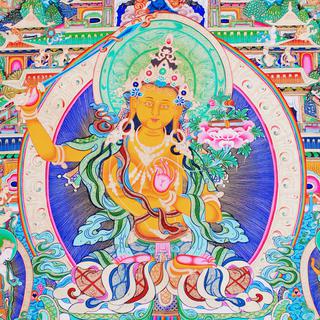 Les tangkas sont des peintures très colorées sur tissu, qui représentent souvent des divinités bouddhiques. [Fotolia - bendao]