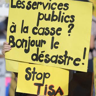Les villes s'opposent aussi à TISA ((Trade in services Agreement). [Keystone - Martial Trezzini]