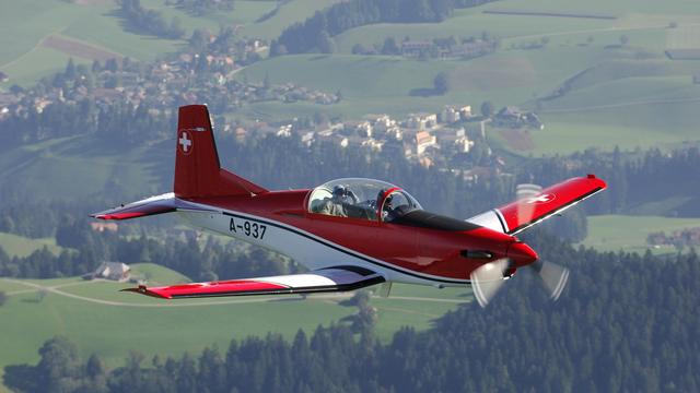 Un pilatus PC-7 de l'armée suisse [KEYSTONE/SCHWEIZER LUFTWAFFE]