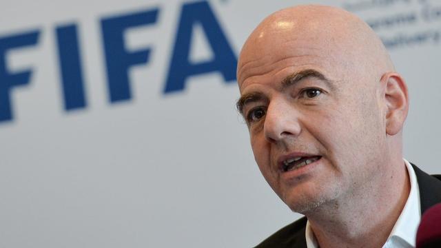 Gianni Infantino a écarté l'hypothèse d'un retrait de la Coupe du Monde 2022 au Qatar. [Stringer]