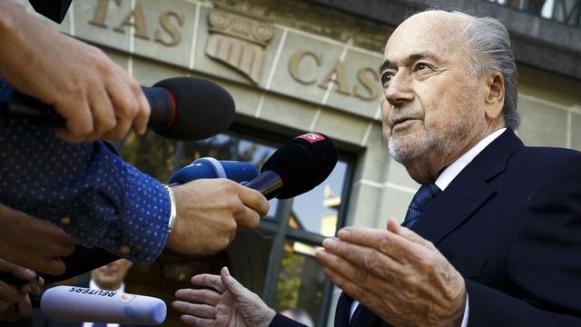 Sepp Blatter au TAS à Lausanne en août 2016. [Keystone - Valentin Flauraud]