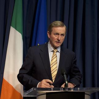 Le Premier ministre irlandais Enda Kenny s'exprime après le vote du Brexit. [AFP - Paulo Nunes dos Santos]